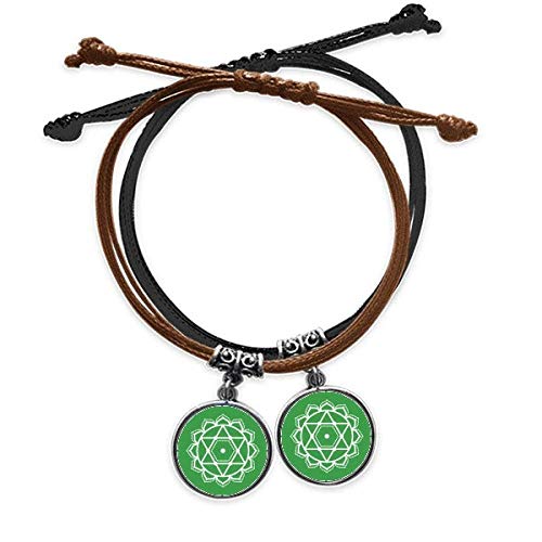 Bracelet double géométrie star fleurs en cuir premium par DIYthinker pour couples
