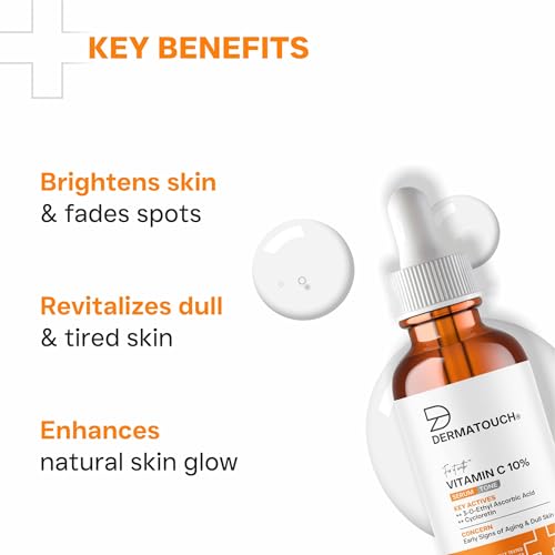 DERMATOUCH Vitamin C 10% Serum | For Anti-aging and Radiant Skin | For All Skin Types | For Both Men & Women | 30ML