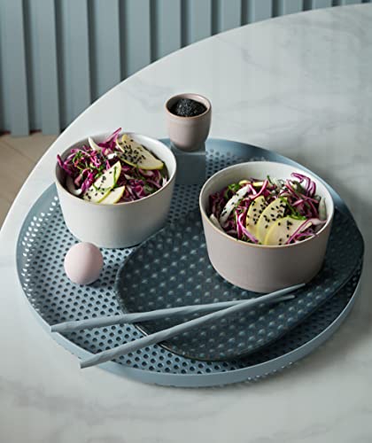 Denby Impression Cream Set Of 4 Straight Bowl, Blue,Pink #TOP4