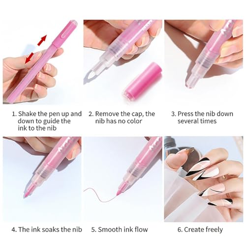 Marqueurs de peinture à ongles séchage rapide pour éviter les ratures