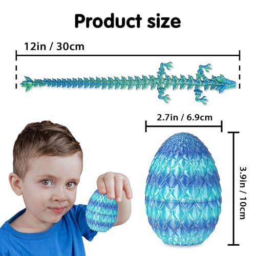 Surprise Dragon Egg with Dragon Inside, Gifts for Kids and Adults 3D Printed Fidget Toy, Ideal for Christmas Easter - Image 4