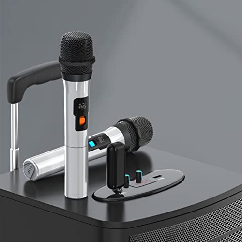 Holibanna 1 conjunto de microfone de frequência variável fio de microfone handheld