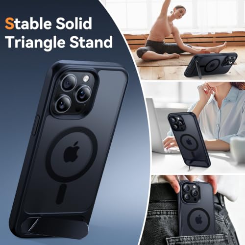 Coque iPhone 15 Pro Max noire avec béquille en aluminium intégrée - 3