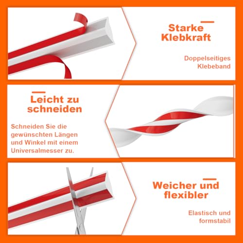 Flexible Zierleiste Selbstklebend Deckenleisten, TPE Dreieck Zierleiste Decken Und WandüBergang, Abschlussleiste Küchenarbeitsplatte, FüR Wandkanten Fliesenkanten