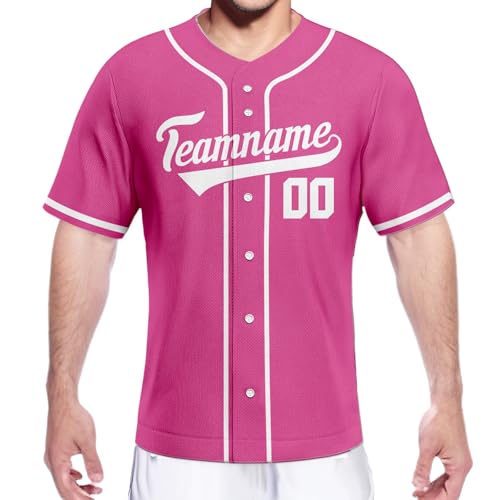 Camiseta personalizada para béisbol con botones y bordado miniatura 4