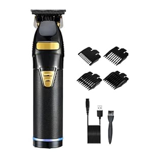 Professional Hair Clippers for Men, Professional Hair Trimmer for Men Barber Rechargeable Hair Clipper Cordless HairCutting Powerful Machine Hair Beard Trimmer (Color : Withbox Black)
