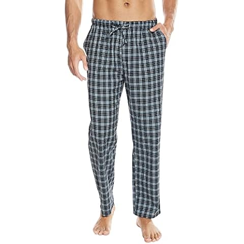 Winovia Herren Schlafanzughose Lang Baumwolle Karierte Pyjamahose Lounge Hose Pyjamaunterteil Freizeithose Cover