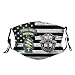 US Army Special Forces Face Mask Washable Reusable Adults Breathable with 2 Filters Black