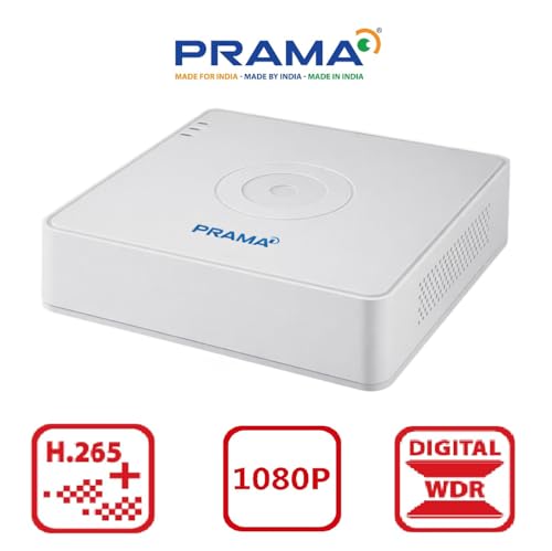 Image of Prama PT-DR1A04U-K1 4 Channel DVR with H.265 Pro+ Compression, 8 MP Lite Recording, Long-Distance HDTVI Transmission up to 1200m.