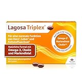 Lagosa Triplex®: Innovative 3-in-1 Kombi mit Omega-3 (EPA/DHA) & Cholin für Herzfunktion, Leberfunktion und Fettstoffwechsel*, ergänzt mit Mariendistel, natürliche Inhaltsstoffe, 60 Stk.