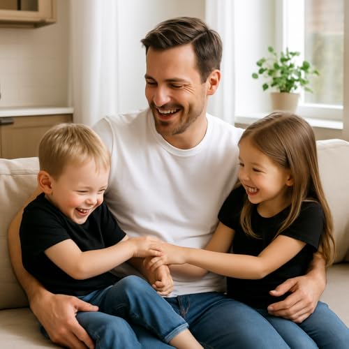 Men's 100% Cotton Crew Neck T-Shirt Classic Fit Plain Breathable & Soft Short Sleeve Tee | Pack of 14