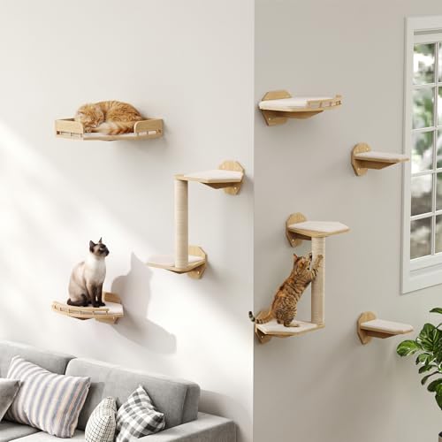 HOOBRO 11 Pzas Estantes de Pared para Gatos hasta 25 lb miniatura 1