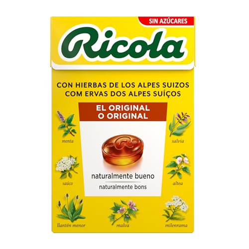 Alivia la garganta y refresca tu respiración con el sabor tradicional de Ricola. Disfruta de 13 hierbas suizas y aceites esenciales de menta y mentol. Sin azúcar y apto para vegetarianos. Un alivio fresco y delicioso para ti.