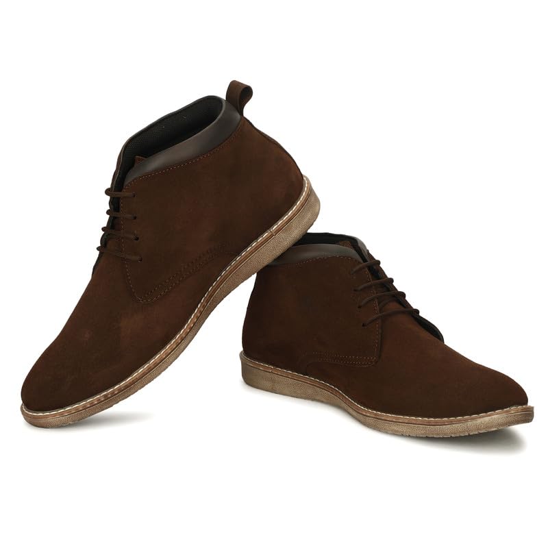 Image of Suede Leather Low Ankle Boot Lace Up for Men