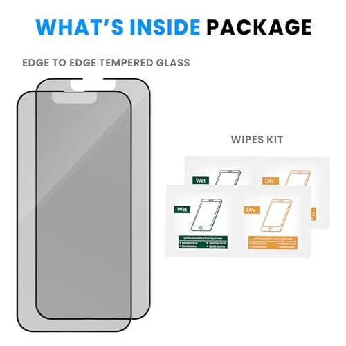 Image of FIRST MART Military-Grade Matte Anti-Glare Tempered Glass for iPhone 14 Plus and iPhone 13 Pro Max (6.7 Inch) With Installation Kit | Edge to Edge Coverage |Anti Glare, Bubble-Free [2 Pack]