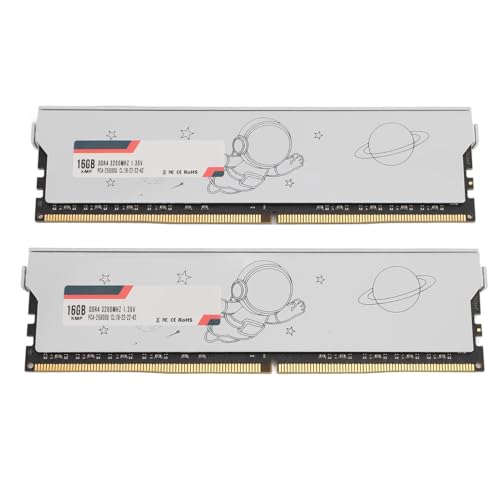 Impostazioni del Ottimale di Metallo DDR4 RAM CL18-22-22-42 28800 25600 Kit di Memoria Larghezza di Banda per Appassionati di Giochi (DDR4 3200MHz 32GB (2x16 GB)) - RAM - Immagine 5