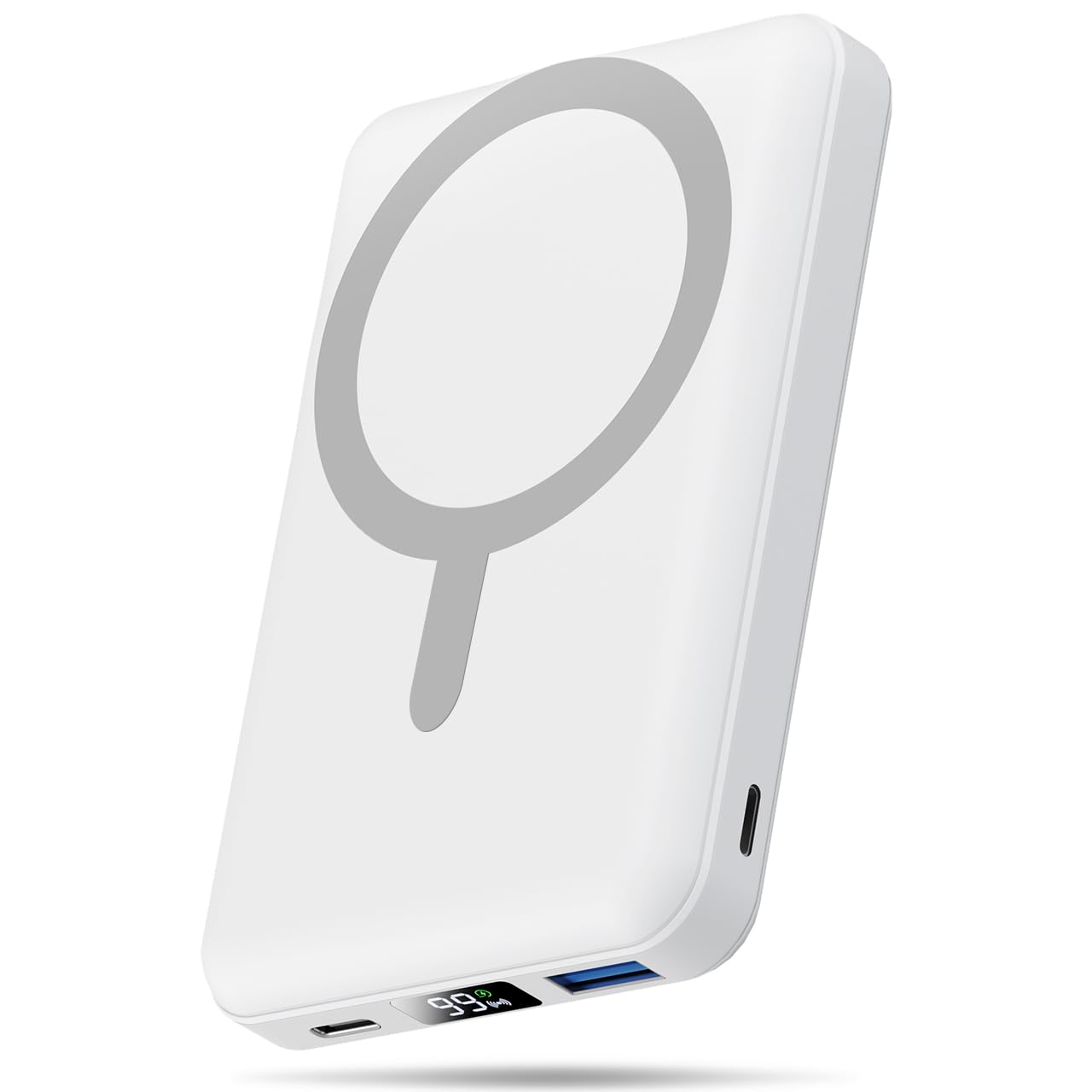 AOGUERBE for MagSafe Wireless Power Bank, Magnetische Powerbank 10000mAh | USB-C in&Out, 22,5W Schnellladung Akkupack, Reise-Essential, Kabelloses Ladegerät für iPhone 17/16/15/14/13/12/Pro/Pro Max