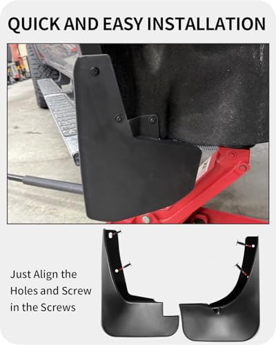 Image of Mud Flaps for Toyota Highlander 2007-2011 , Heavy Duty No-Drill Mud Guards & Splash Guards, All-Weather Protection (Set of 4)