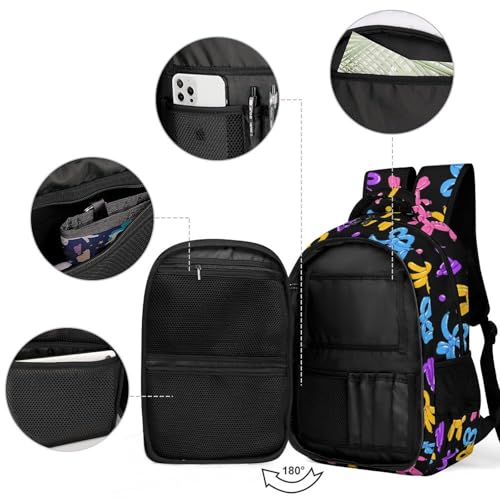 Balloon Animals Pattern Travel Laptop Backpack Funny Cute Large Casual Daypack Durable Work Computer Camping Back Packs Bags for Women Men3
