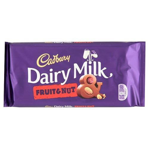 Cadbury Barra de chocolate con leche láctea, frutas y nueces, 200 g7 oz Importado de Canadá