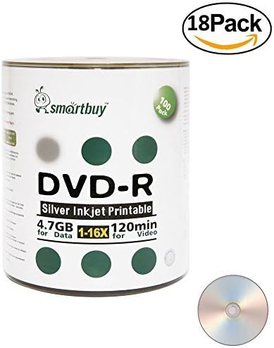 Smartbuy 4.7gb/120min 16x DVD-R Blank Media