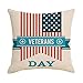 MaNMaNing Veterans Day Independence Day lniana poszewka na poduszkę, nadruk na poduszce, przytulanie na sofę, poszewka na poduszkę (C, One Size)