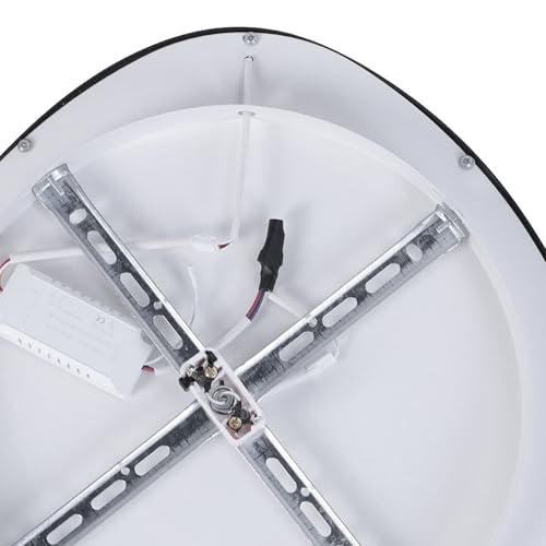 Plafonnier LED Ovale Éclairage Réglable Sans se Lever Grand Format Noir - 6