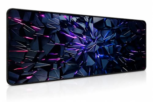 Image of Crystals Design Gaming Mouse Pad, 700 x 300 x 2mm Mousepad with Anti Slip Rubber Base,Smooth Surface,Extended Gaming Desk Mat,Waterproof Mouse Pad for PC, Laptop, Keyboard