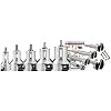 Lumberjack Tools Tenon Cutter Kit for Log Furniture, 0.5 & 0.75 & 1 & 1.5 & 2 Cutters & Forstner Bits, Pro Series Aluminum, 1/2 Shank, Dual Blades Create a Radius Shoulder Profile, Made in USA