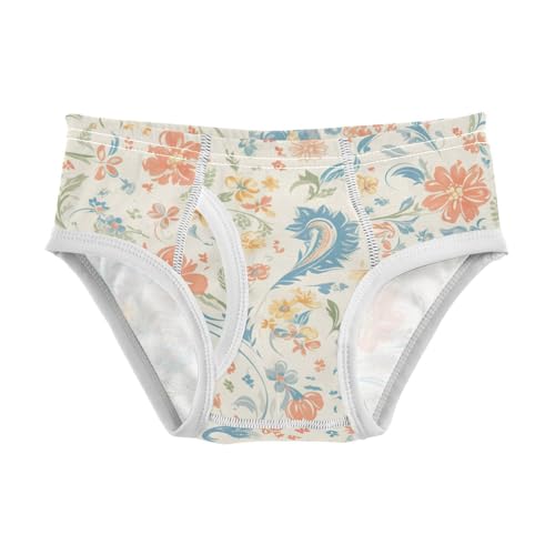 KLL Paisley Floral Damask Pattern Toddler Boy Comfort Briefs Underwear Breathable Children Panties