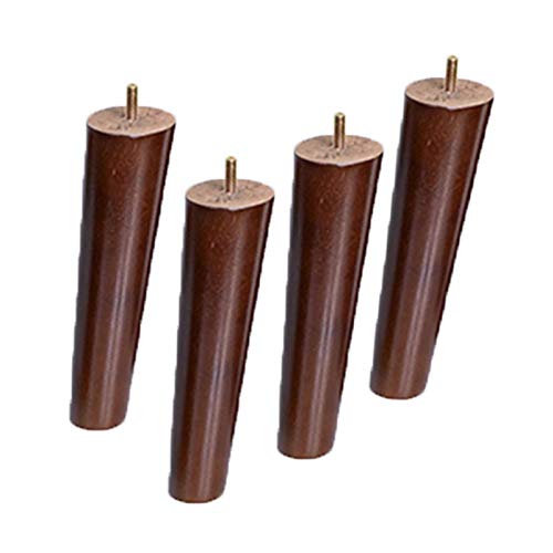 SBTXHJWCGLD 4 Piezas de Patas de Muebles, Patas de Madera para Mesa, de Madera Maciza, cónicas de Repuesto, Cono Oblicuo, Patas de Muebles para sofá Cama, gabinete, Silla, Patas de sofá, Mader