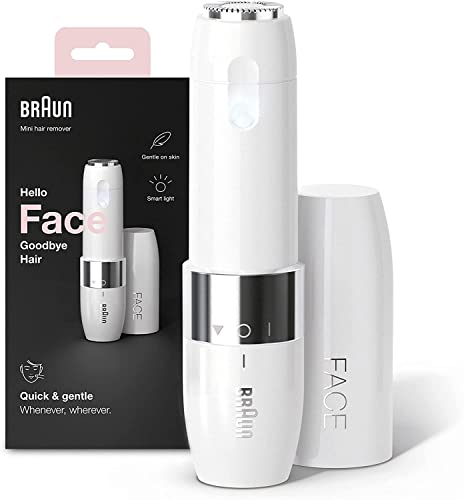 Image of Braun Face Mini Hair Remover FS1000, Electric Facial Hair Removal for Women, White & Silk-epil 9 9-720, Epilator for women, Cordless Wet & Dry Epilation - Women Grooming Combo