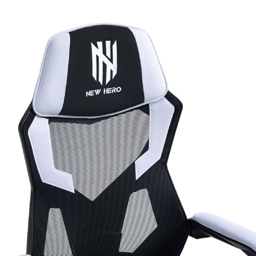 Cadeira Gamer New Hero Kinto, Reclinável, Preto e Branco
