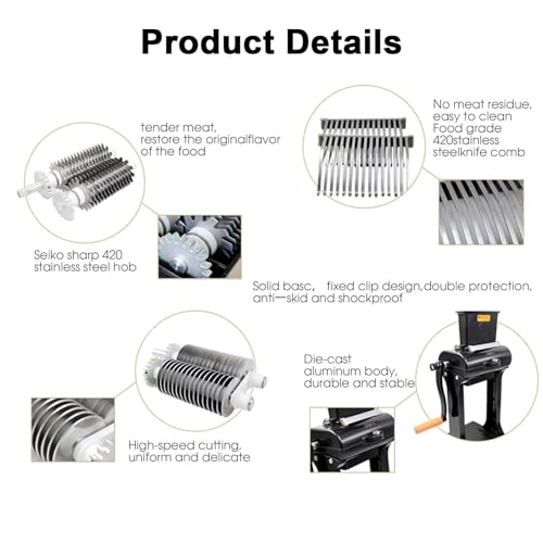Batticarne – Strumento manuale resistente per intenerire bistecche, manzo, tacchino, pollo, maiale, design verticale per un facile utilizzo e risultati efficienti