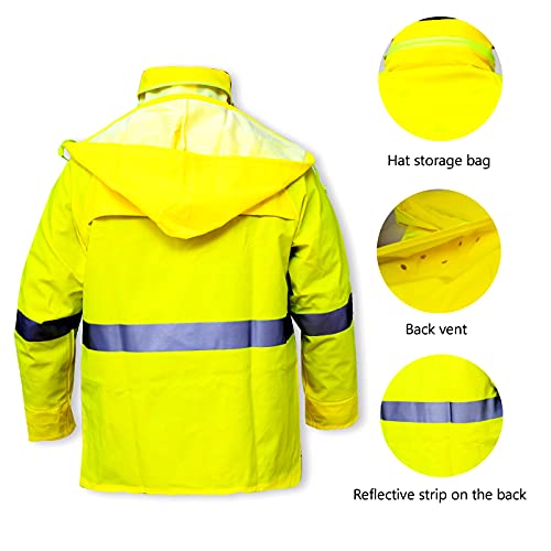 Rain Suits for Men Waterproof Heavy Duty Rain Gear Women Jacket Coat with Pants4