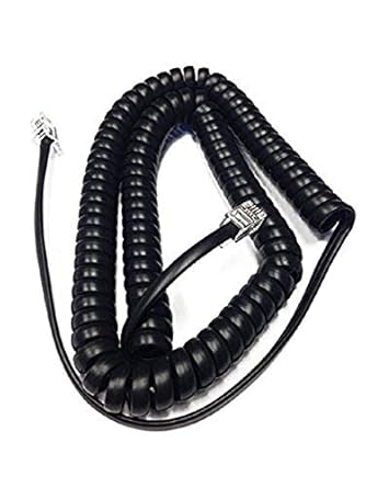 The VoIP Lounge Replacement 12 Foot Black Handset Curly Cord with Long Lead for Avaya Nortel M3900 Series Digital Phone M3904 M3903 M3902 M3901