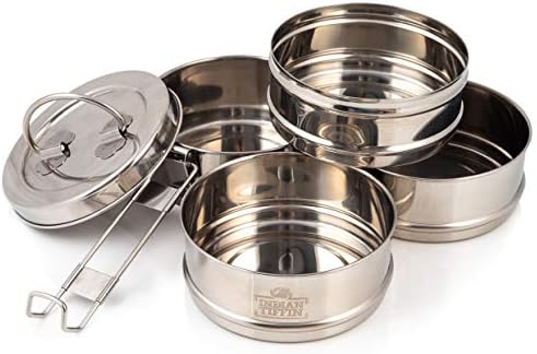 4 Tier Indian-Tiffin Stainless Steel Medium Tiffin Lunch Box