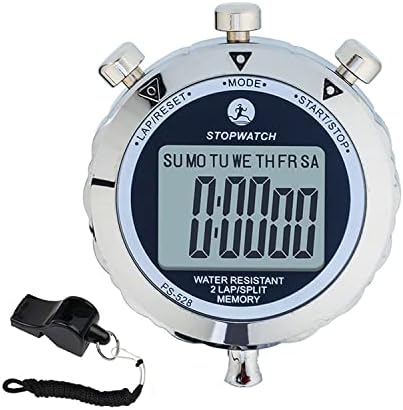 Rolilink Stopwatch,Metal Stop Watch for Sports Waterproof Stopwatches Timer for Sports and Competitions (2 Lap-Metal)