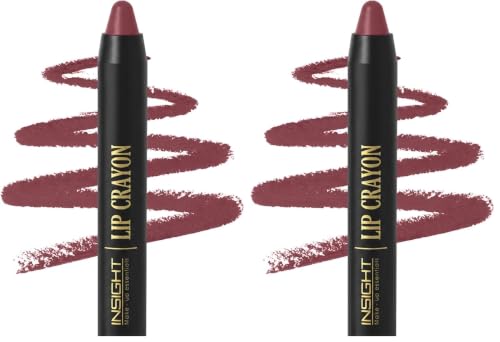 Image of INSIGHT Long Lasting Lip Crayon - All-Day Comfort | Matte Finish | Waterproof | Non-Transfer | Non-Sticky | Enriched with Vitamin E & Kojic Acid | Sharpenable Tip | Full Coverage | Lightweight Lipstick (Fantasy) - 7g