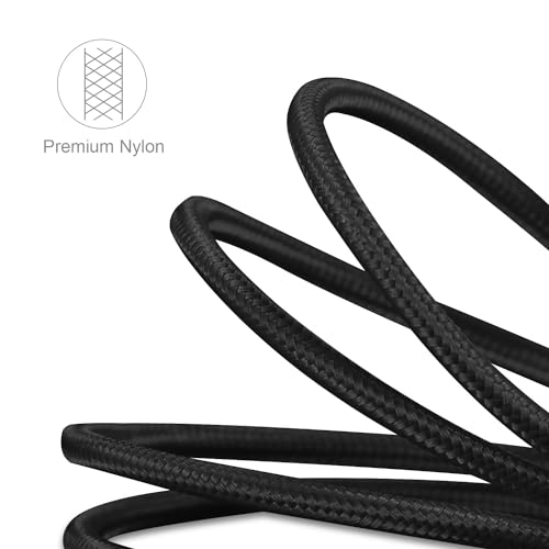 Wahbite Apple MFi Certified Aux Cord for iPhone, Lightning to 3.5mm Jack Nylon Braided Audio Cable for iPhone 14 13 12 11 XS XR X 8 7 6 iPad to Car/Home Stereo/Headphone/Speaker (Black)