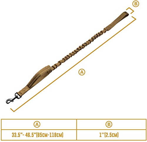 OneTigris Tactical Dog Training Leash Bungee Leash with 2 Control Handle Quick Release Nylon Leads Rope - Image 6