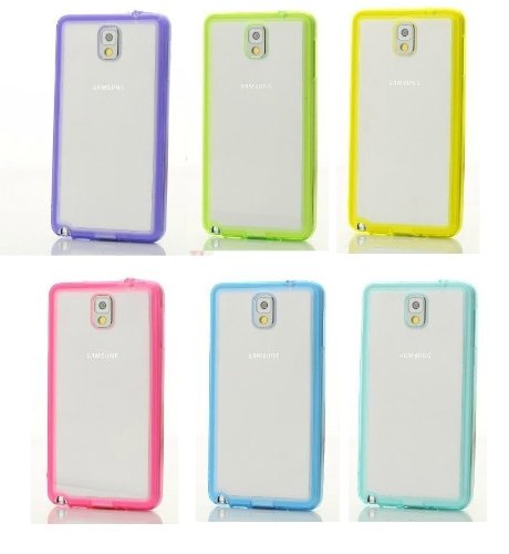 DIGIWAVES U.S.A. - COMBO DEAL (6 CASES): The Super Durable Protective TPU Colour Trim With Crystal Clear See-Thru Smooth