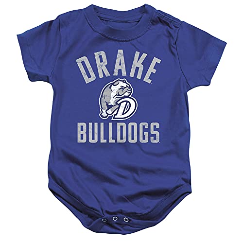 Drake University Official Bulldogs Logo Unisex Infant Snap Suit for Baby,Royal Blue, 12 Months