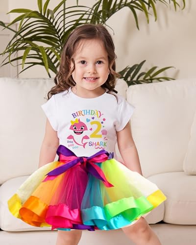 Image of Perfect Pairz 2nd Birthday Outfit Baby Girl Tutu Dress Set