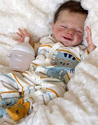 Boneca bebê Reborn, bonecas recém-nascidas de 55cm, vinil macio de aparência real feito à mão, reali