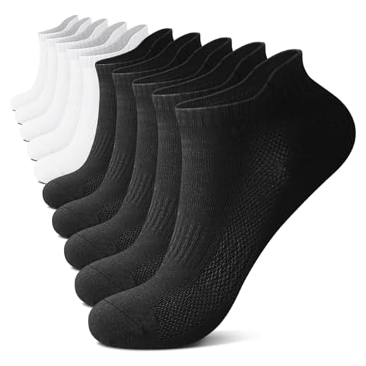 FALARY Calcetines Deportivos Para Mujer y Hombre, Calcetines Cortos De AlgodóN, Calcetines Deportivos Transpirables, Calcetines Para Correr, Antisudor, Negro × 5 + Blanco × 5,35-38,10 Pares
