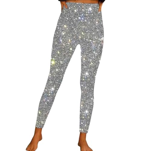 Generisch Leggings de sport à paillettes imprimés pour femme avec leggings doux et slim Butt en...