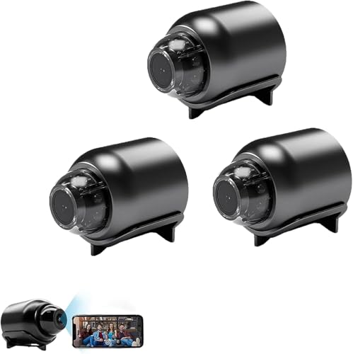 Endxedio Caméra œil de chat, caméra œil de chat, mini caméra Wi-Fi sans fil 1080p HD, installation facile, caméra de vision nocturne pour la maison, le bureau, la voiture (3 pièces)