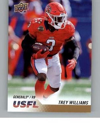 2023 Upper Deck USFL Gold Football #13 Trey Williams New Jersey Generals Officially Licensed Trading Card from Box Set (Stock Photo Shown, Card from Box Set in Near Mint to Mint Condition)