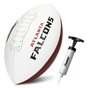 Franklin Sports NFL Atlanta Falcons Autograph Football – Official Size White Panel Souvenir Football for Autographs + Signatures – NFL Team Fan Shop Memorabilia Football for Display